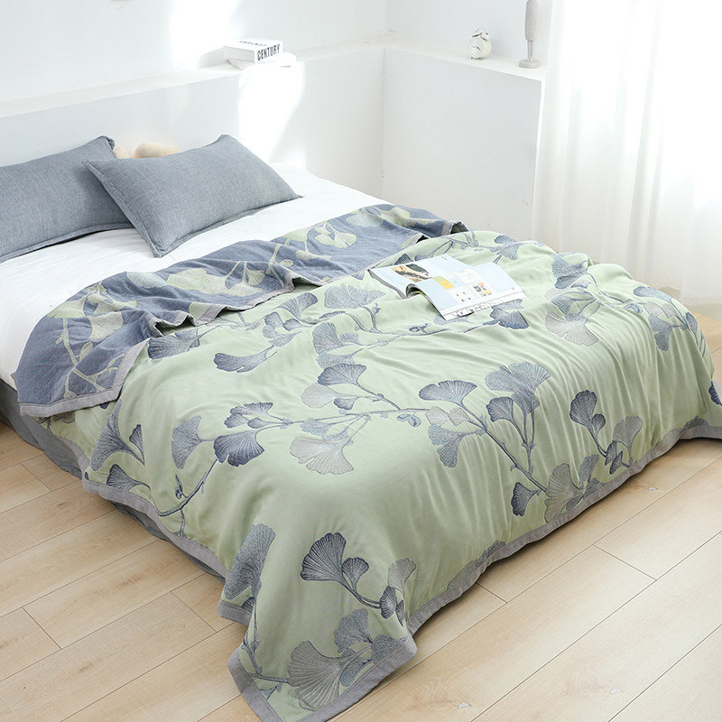 Home Textiles City - Textile City Reversible Ginkgo Leaf Jacquard