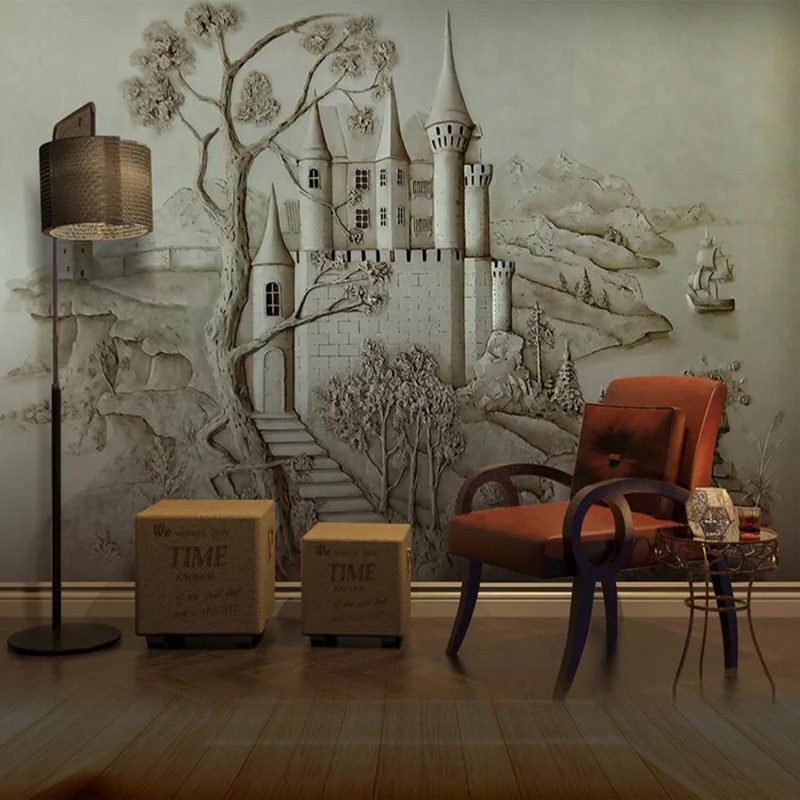 Home Textiles City - 3D Architectural Wall Mural Modern Stereo