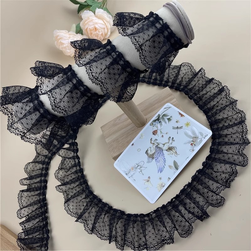Home Textiles Factory - 5cm wide versatile jacquard dot tulle