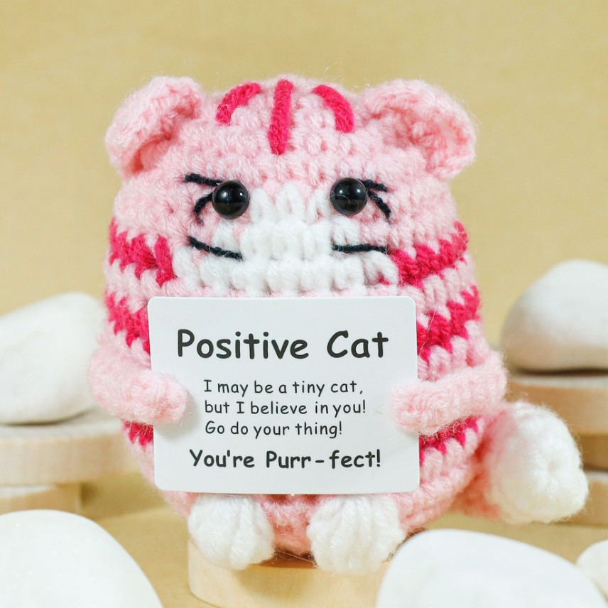 Funny Crochet Positive Cat Dol - огляд і ціна Home Textiles Europe