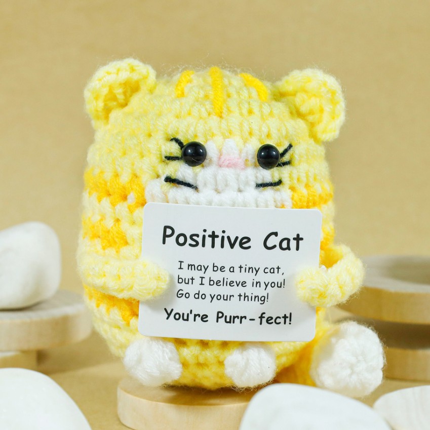 Funny Crochet Positive Cat Dol - огляд і ціна Home Textiles Europe
