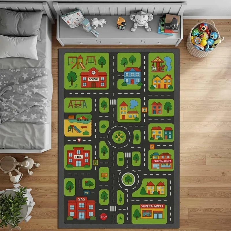 Kids City Road Map Play Mat Ed - огляд і ціна Home Textiles City