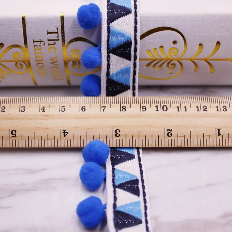 1-10Yards Pompoms Lace Trim Ba - огляд і ціна Home Ec Textiles