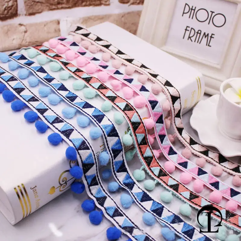 1-10Yards Pompoms Lace Trim Ba - огляд і ціна Home Ec Textiles