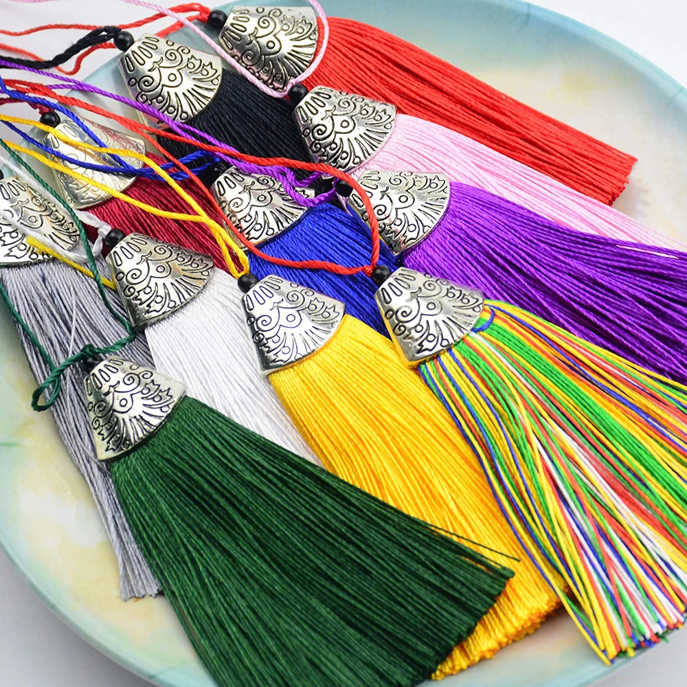 5/10Pcs Silky Handmade Tassels - огляд і ціна Home Ec Textiles